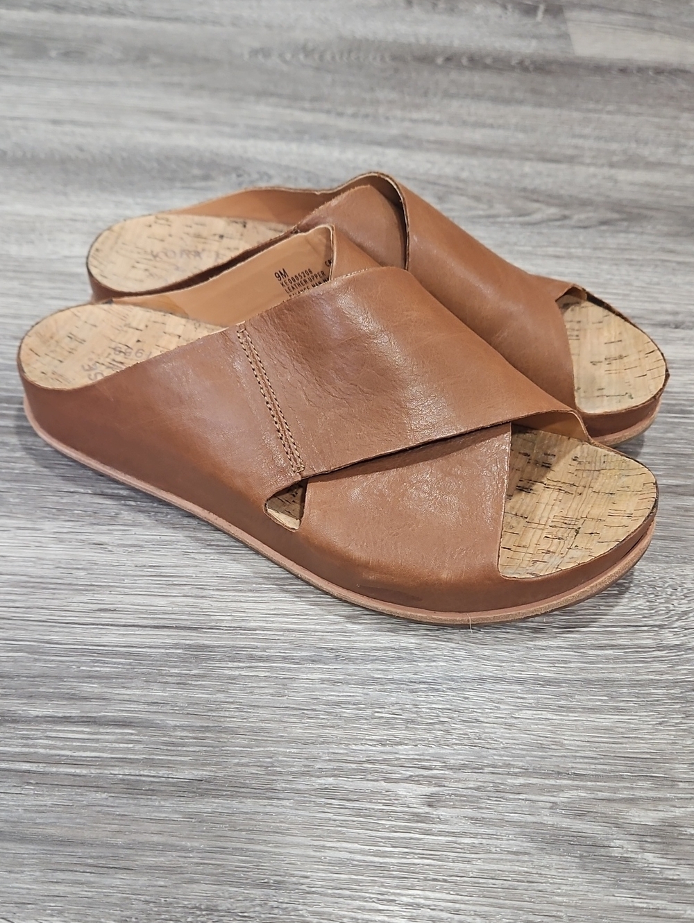 Kork-Ease Tutsi Cross Band Brown Iconic Comfort Fresh Twist Sandal Size 9